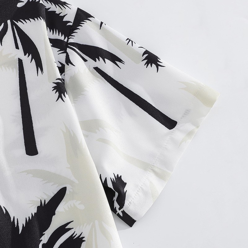 OXUBOAO Boy Summer Clothes Set Kids Hawaii Shirts Button Down