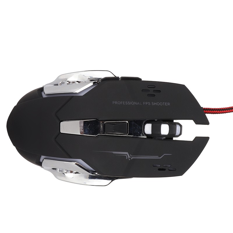 RGB Wired Gaming Mouse Side Key Design 1200DPI RGB Breathing