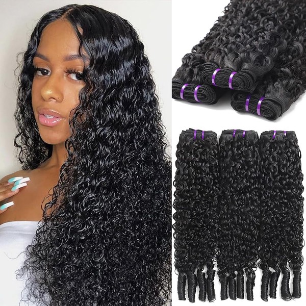 Burmese Curly Bundles 100% Unprocessed Wet and Wavy 3 Bundles