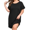 COOTRY Plus Size Nightgowns for Women Short Sleeve Sleep Shirts