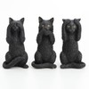 Veronese Design 4 Inch Black Kittens Hear Speak See No