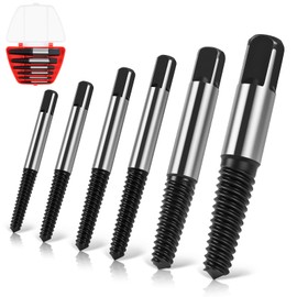 Flintronic 6Pcs Damaged Screw Extractor Set, Rounded Screw Remover Kit and Extractor Bit Set, Easy Out Bolt Stud Extractor Set for Damaged Broken Stripped Screws