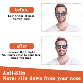 60 Pairs Self-Sticky Eye Glasses Nose Pads Non Slip, Soft Foam Glasses Nose Pads, Water Drop Shape Self-Adhesive Noses Pad for Spectacles, Sunglasses, Eyeglasses (Skin Color, 1.5 mm)