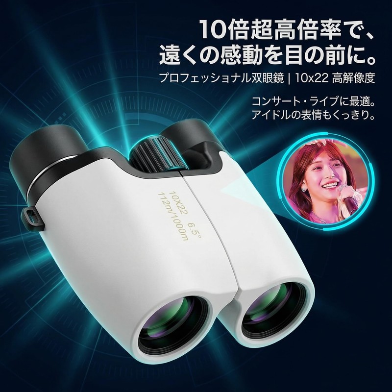 Opera Glass Binoculars, For Live Use, 10x (99.8% Transmittance, BAK4