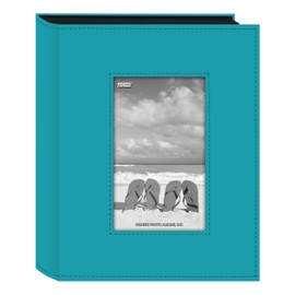 Pioneer Sewn Frame Photo Album 7 inches x 9 inches 200 Pockets-Bright Blue,