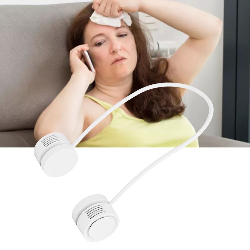 Portable Neck Fan Mini USB Charging Hands Free Bladeless Hanging
