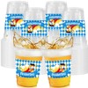 CIEOVO 50 Pack 12oz Oktoberfest Party Cups Blue White Flag