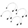 4pcs PWM Fan Extension Cable 4 Pin Silver Coated Copper