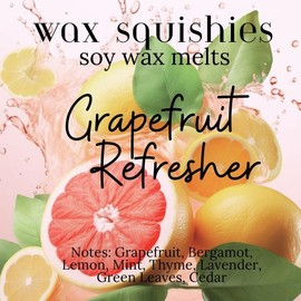 Wax Squishies - 7.5 oz Variety of Scents! Squeeze Wax, Squeezable Wax Melts home fragrance amazing scents:_Grapefruit Refresher