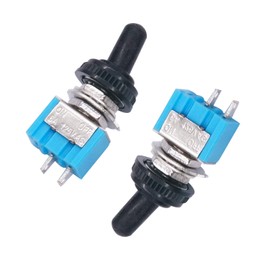 Taiss/10pcs mts-101-MZ ON/OFF Mini Miniature Toggle Switch Car Dash Dashboard SPST 2Pin + 10pcs Waterproof Cap