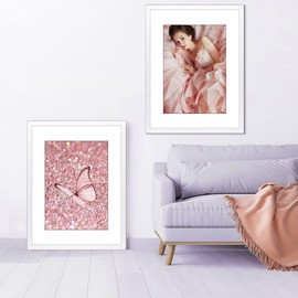 EZOOZE 22x28 Frame White Picture Frame-1PCS, Display 18x24 inch Photos with Mat Or 22x28 inch Print without Mat, Home Wall Decor