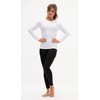 DEVOPS Women's Compression Long Sleeve Athletic Shirts (Small, Black/Pink/White)