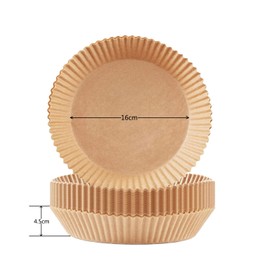 Air Fryer Parchment Paper 100 Sheets 16cm Inner Diameter Baking Paper Disposable Paper Round Shape Tempura Sheet Heat Resistant Oil Resistant 100 Sheets Oven Baking Cooking Grill Fry Oil Resistant Heat Resistant Peel Resistant (Real Color)