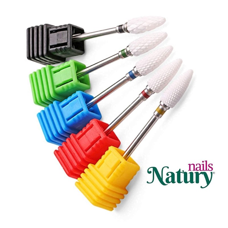 Natury Nails 5 x Yellow Red Blue Green Black Ceramic
