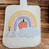 Teacher Rainbow Classroom doorbell Holder, Class Bell Case Keychain