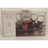 circleware Set Of 4 Imperial Gold Rim Wine Goblets 11.5
