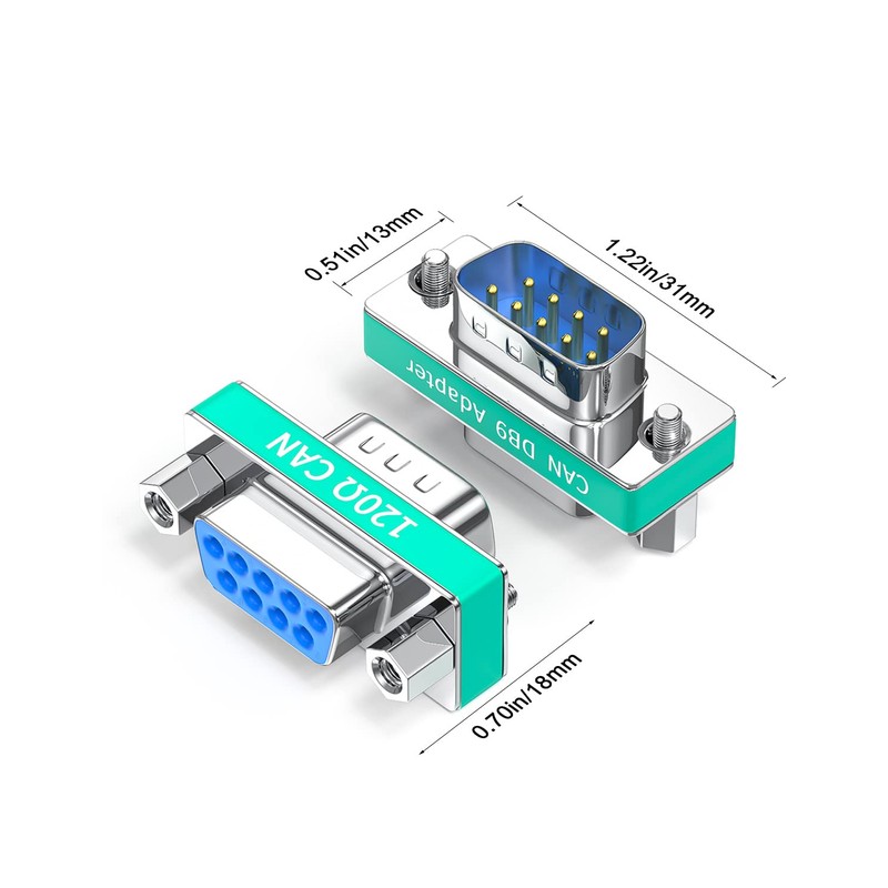 JUXINICE CAN DB9 Adapter Built in 120 ohm Resistor, CAN