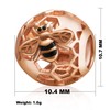 Abalorio de plata de ley 925 con diseño de abeja