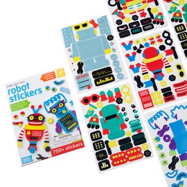 Serabeena Make Your Own Robot Stickers - 24 sheets / 700+ Stickers - Robot Party Decorations