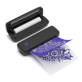 Yuelong Tattoo Transfer Stencil Printer, Wireless Thermal Tattoo Printer Machine with Transfer Paper Kit Portable Tattoo Transfer Copier Printer for Artist