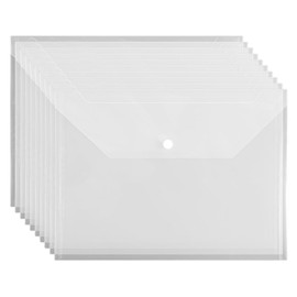 ideastore Envelopes Clear File A4 Size Holds Up to 120 Sheets 10 Pack
