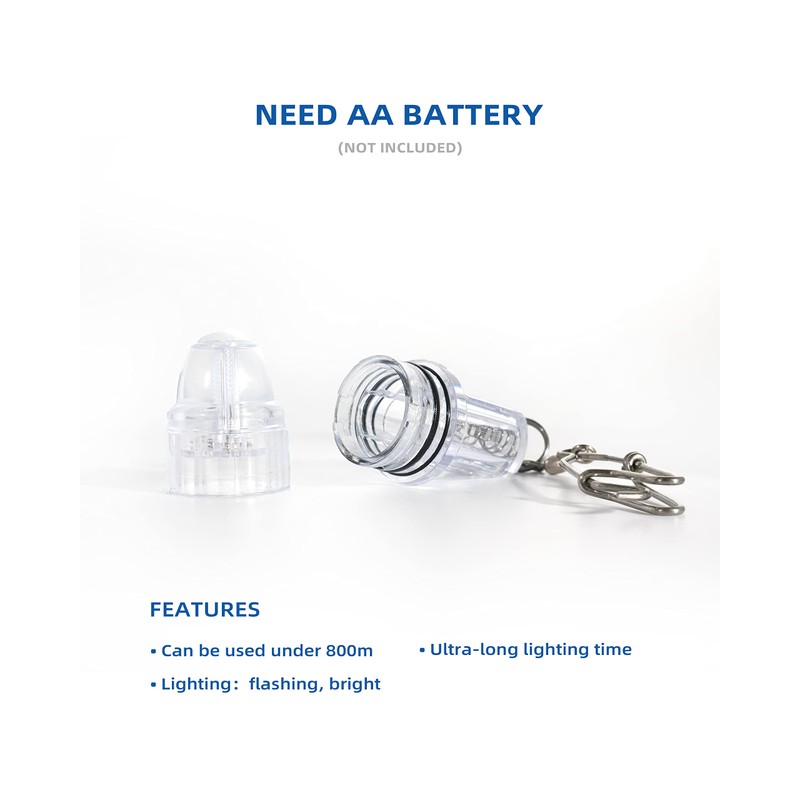 BLUEWING 3pcs Deep Drop Light LED Fishing Light 2100 ft