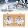 Chess Clock Timer, Retro Wooden Analog Chess Clock with Clockwork