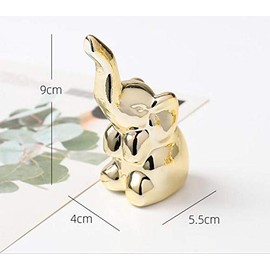 NWFashion Golden Small Animal Statues Home Decor Modern Style Gold Decorative Ornaments (Elephant)