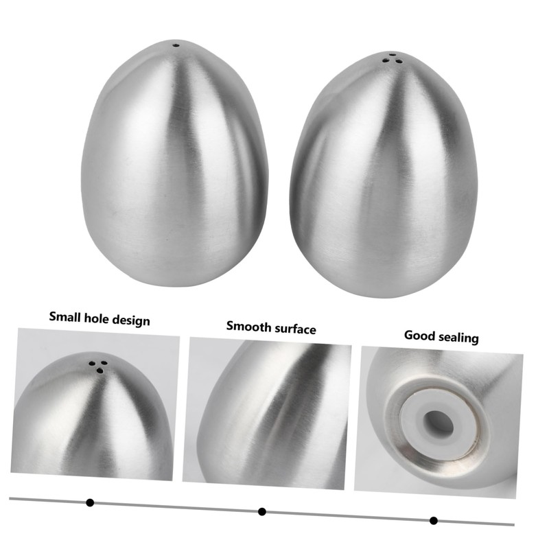 LABRIMP 2pcs Shaped Stainless Steel Condiment Bottles and Design for