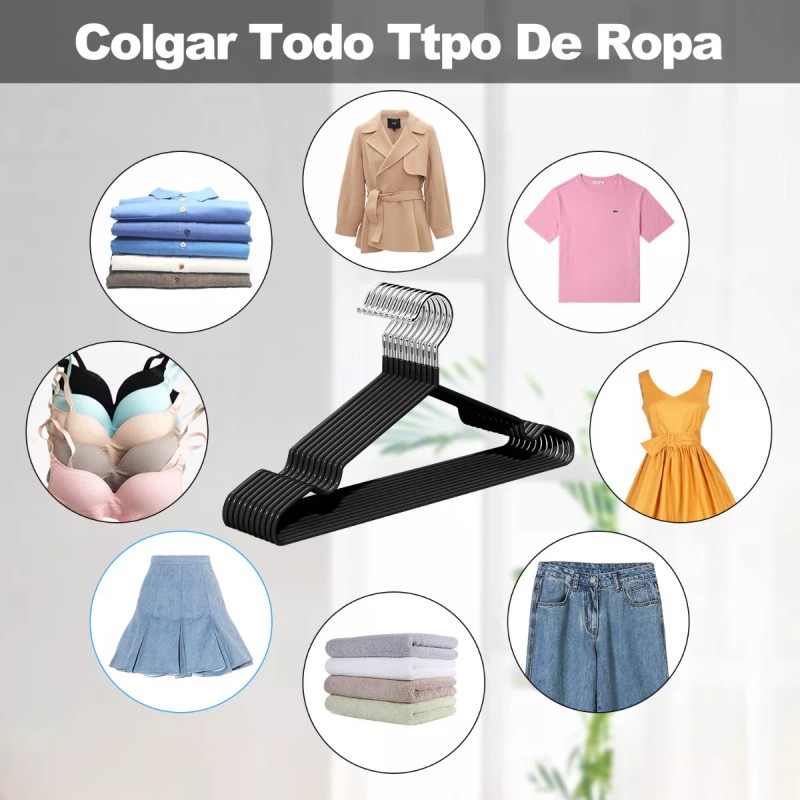 KIROTLE 30pcs Ganchos Perchas Para Pantalones De Acero Inoxidable