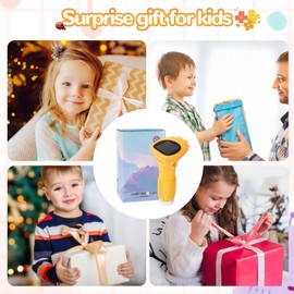 Portable Digital Microscope for Kids, Pocket Handheld Microscope Camera with 2'' Inch Screen, Orange Educational Microscope Science Kits for Age 3-12 Girls Boys Birthday Gifts