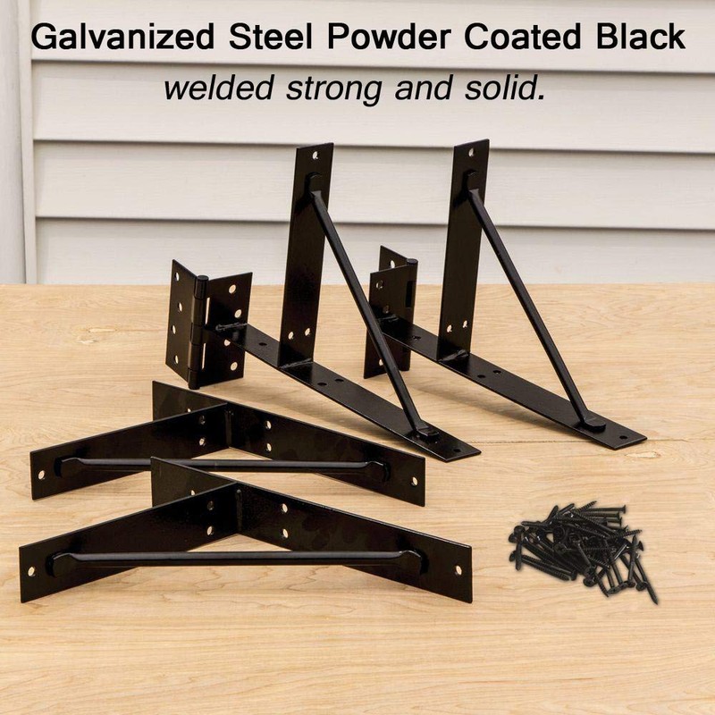 Mofeez Corner Brace Bracket No Sag Kit for Shed Doors,