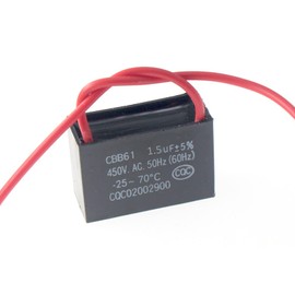 BOGEEL CBB61 Capacitor 450V 1/1.2/1.5/2/3/3.5/4/5/8/10/12/15/16/20UF Capacitor Fan Ceiling Exhaust Motor Run Capacitor,ABS