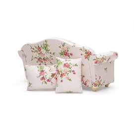 Odoria 1/12 Scale Miniature Couch Sofa Dollhouse Furniture Accessories, Pink