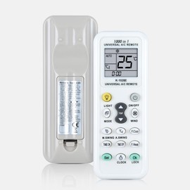 K-1028E New Universal AC Remote Control 1000 in 1 for Multiple Brands Haier, Hitachi, Panasonic, LG, Sharp, Gree, Midea, Bosch, Toshiba, Sanyo Air Conditioner Remote Control