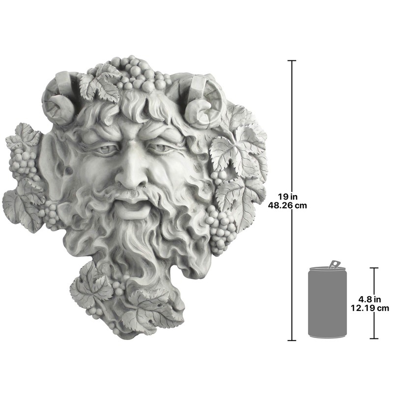 Design Toscano Bacchus, God of Wine Greenman Wall Sculpture: Large