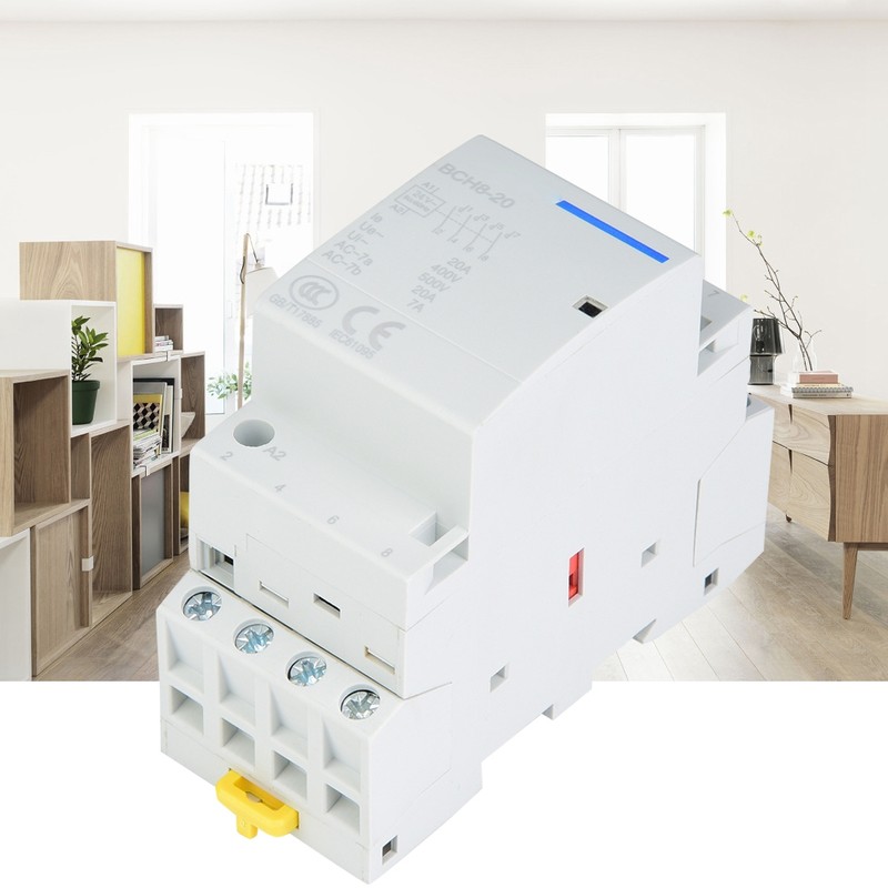 4P 20A 2NO 2NC Household AC Contactor DIN Rail Mount