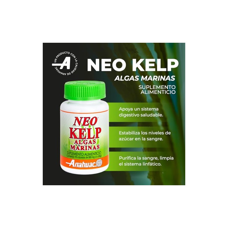 Anahuac Neo Kelp Suplemento Alimenticio 90 Cápsulsas