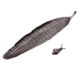 POCREATION Porta Incienso, Cobre Rojo, galvanoplastia, Bandeja de Incienso de Hoja, aleación de Zinc, para Estudio de Yoga, Dormitorio, meditación doméstica