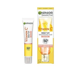 Garnier Vitamin C Sun Protection Cream, SPF 50+, Protects and Corrects Sun Damage, Balances Skin Tone, for Face & Neck, Vegan, For All Skin Types, Daily UV Glow, 40 ml