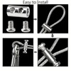 8 Pieces Wire Rope Grips,Wire Rope Clips for 1-2 mm