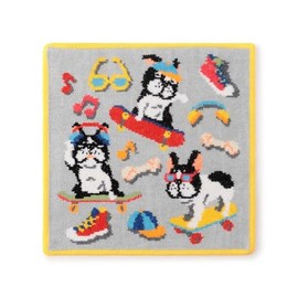 Faylor Nerly Skateboarder Handkerchief, gray, Free size