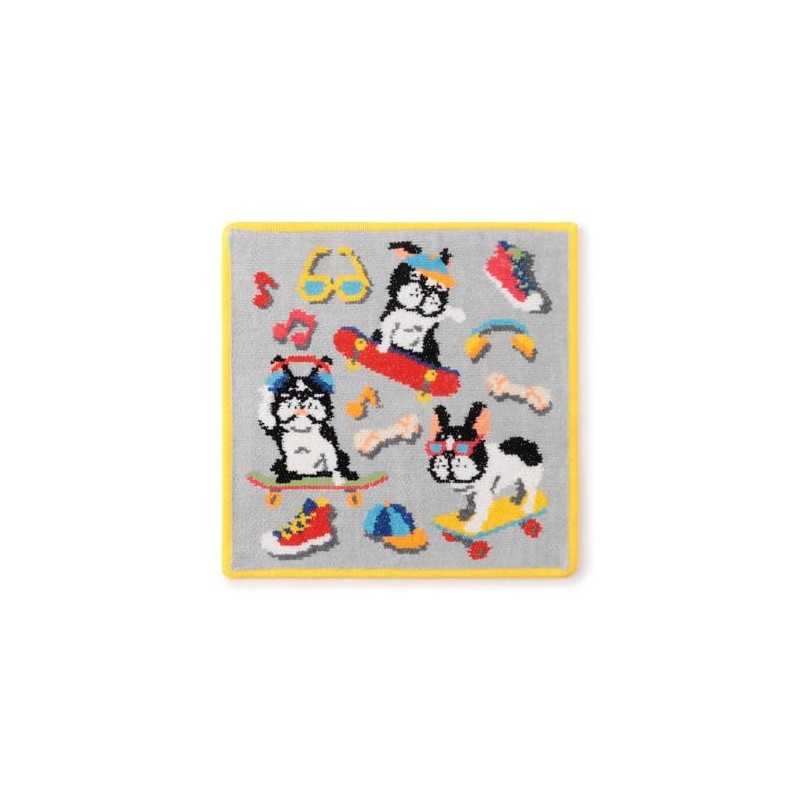 Faylor Nerly Skateboarder Handkerchief, gray, Free size