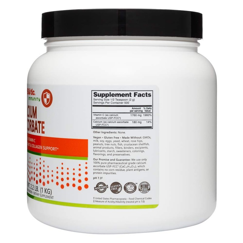 NutriBiotic Calcium Ascorbate Vitamin C Powder, 2.2 Lb - Essential