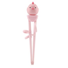 KOSTOO Chick Kids Training Chopsticks, Easy to Use Right Learning Chopsticks for Children Kids Beginners, Anti-Dislocation Buckle Design, Includes Portable Box (Pink)