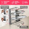 Free-Standing Adjustable Pot Lid Organizer for Cabinet - Kitchen Storage