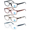 HAPJOYS Reading Glasses Men Women Blue Light Blocking Readers +2.00