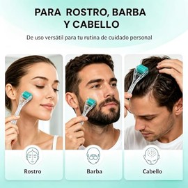 2 PCS Dermaroller 0.25 mm Titanio, Rodillo Facial para Barba y Cabello