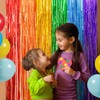 LOLStar LOLStar Rainbow Foil Fringe Curtains, 2 Pack Rainbow Party