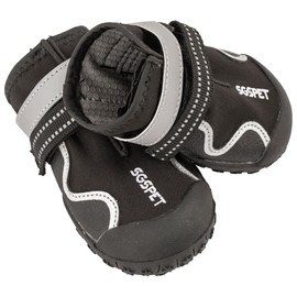 SGSPET Dog Shoes for Large Dogs, Medium Dog Boots Paw Protectors for Winter Snowy Day, Summer Hot Pavement, Waterproof in Rainy Weather, Outdoor Walking, Indoor Hardfloors Anti Slip Sole (Black5#)